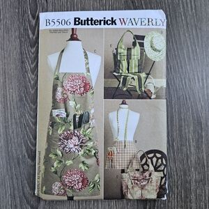 NEW Butterick B5506 Aprons, Sleeves, Tote, and Hat Pattern